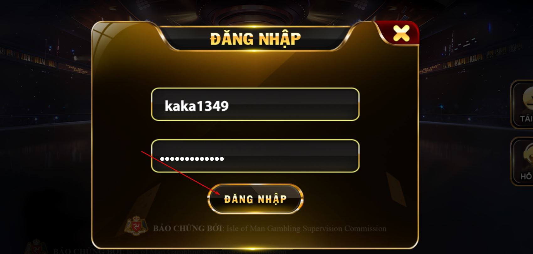Đăng nhập top88 bước 4